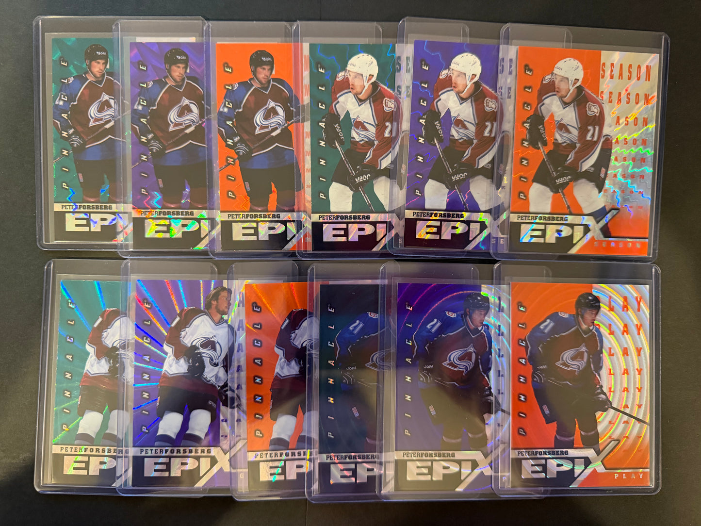 PETER FORSBERG - 1997 Pinnacle Epix COMPLETE SET, w/ Moment, Season, Game, Play