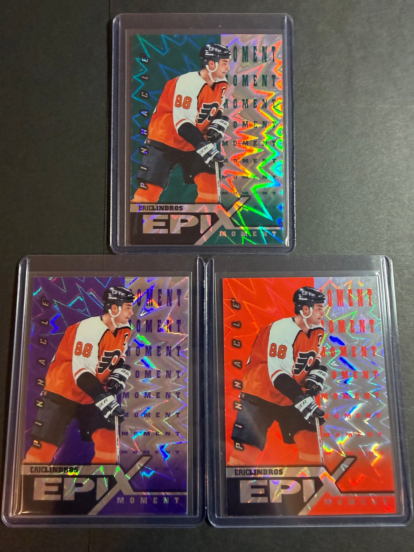 ERIC LINDROS - 1997 Pinnacle Epix COMPLETE SET, w/ Moment, Season, Game, Play