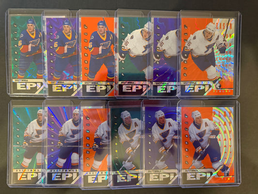 BRETT HULL - 1997 Pinnacle Epix COMPLETE SET, w/ Moment, Season, Game, Play