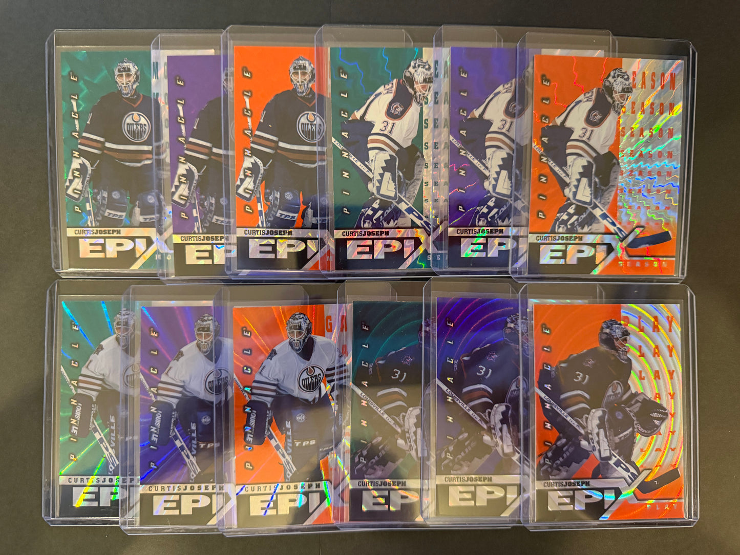 CURTIS JOSEPH - 1997 Pinnacle Epix COMPLETE SET, w/ Moment, Season, Game, Play