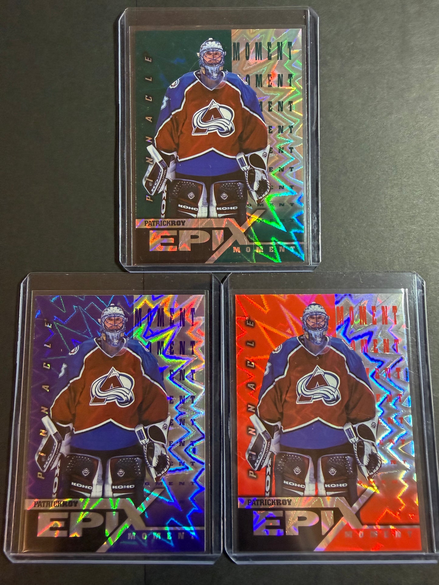 PATRICK ROY - 1997 Pinnacle Epix COMPLETE SET, w/ Moment, Season, Game, Play
