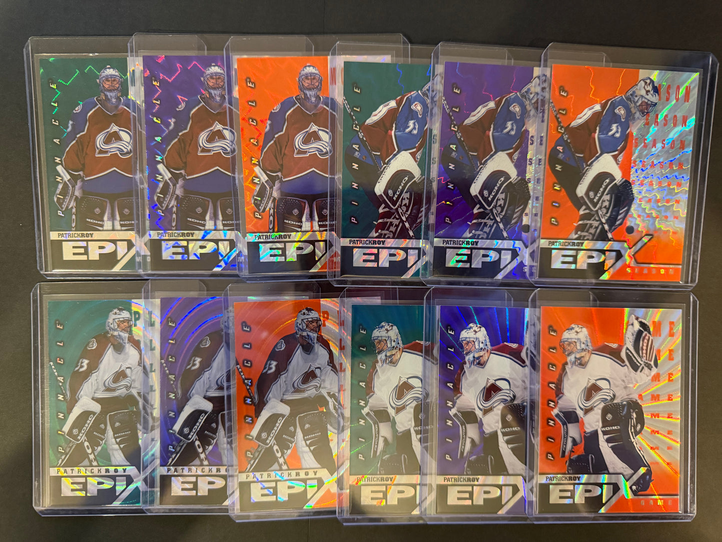 PATRICK ROY - 1997 Pinnacle Epix COMPLETE SET, w/ Moment, Season, Game, Play