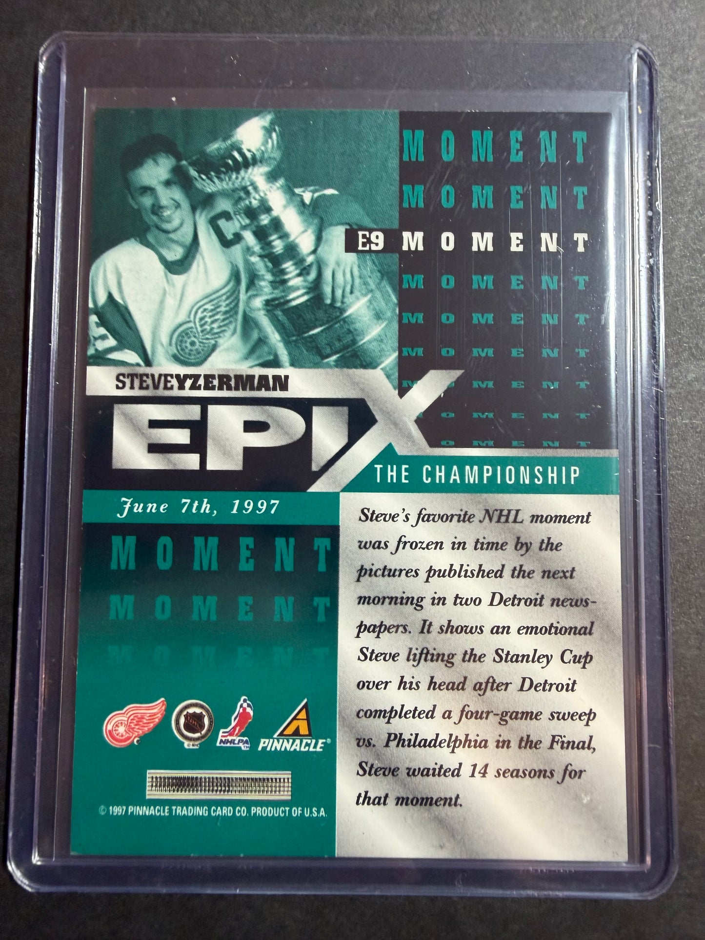 STEVE YZERMAN - 1997 Pinnacle Epix COMPLETE SET, w/ Moment, Season, Game, Play