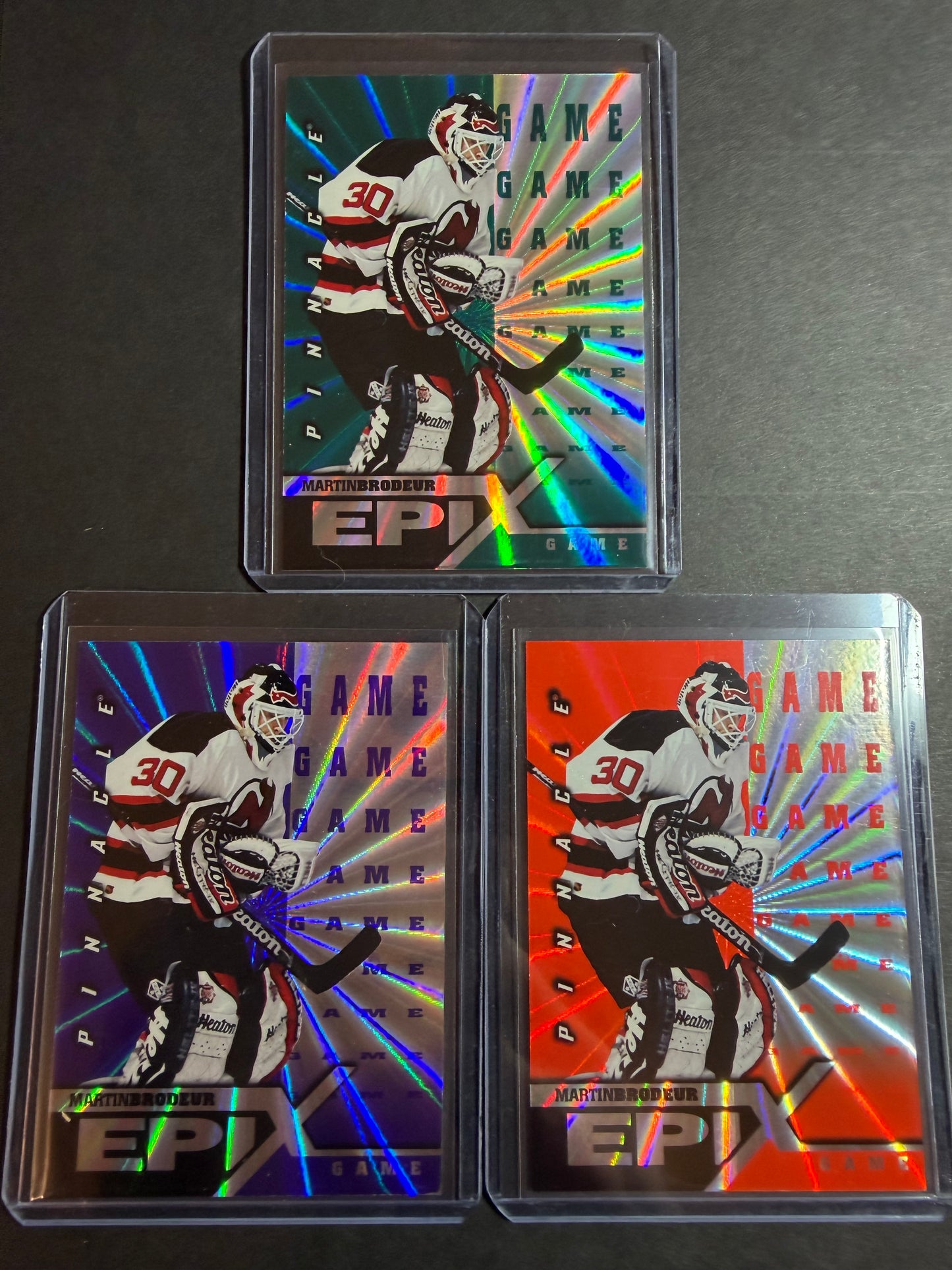MARTIN BRODEUR - 1997 Pinnacle Epix COMPLETE SET, w/ Moment, Season, Game, Play