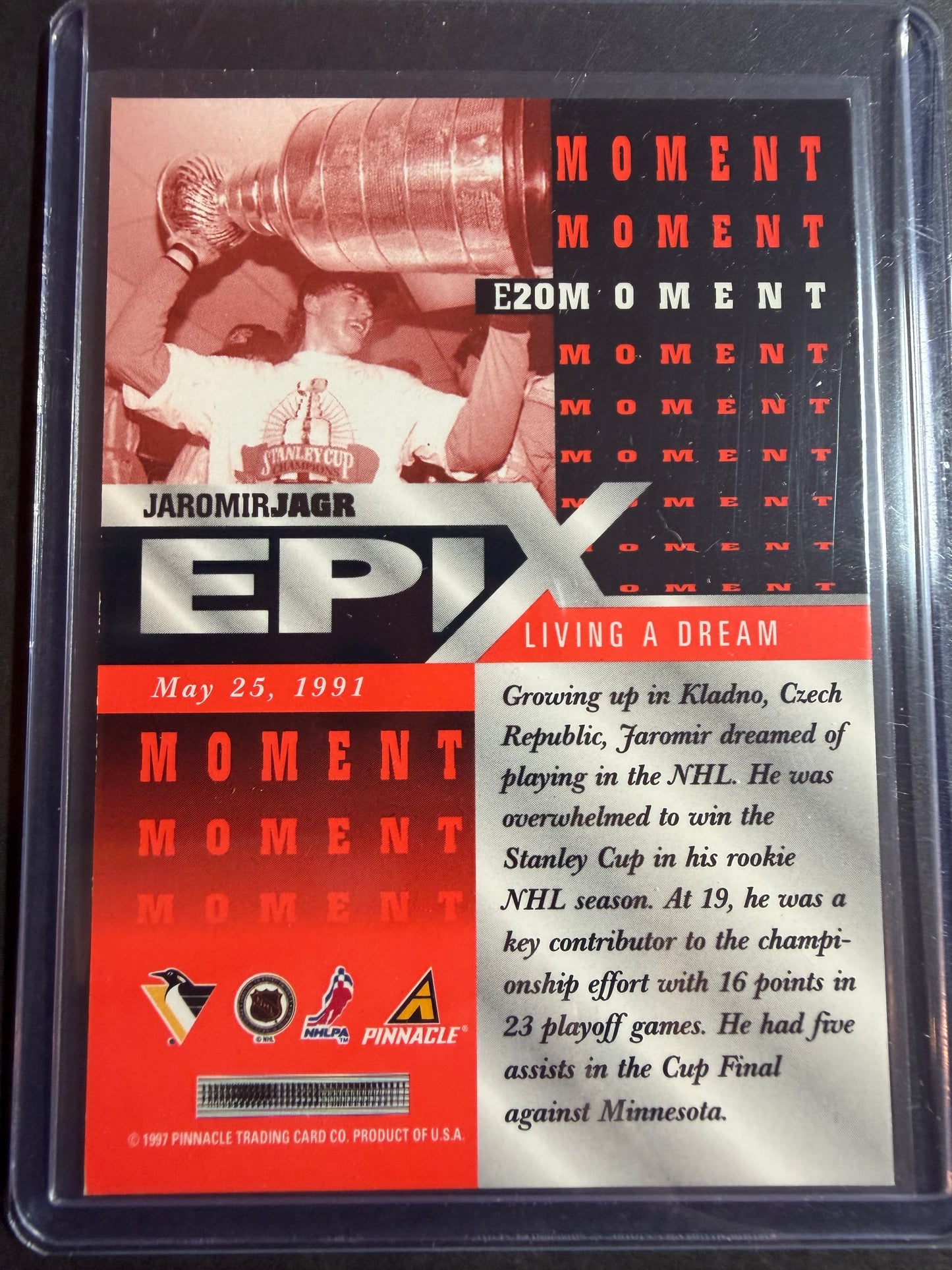 JAROMIR JAGR - 1997 Pinnacle Epix COMPLETE SET, w/ Moment, Season, Game, Play