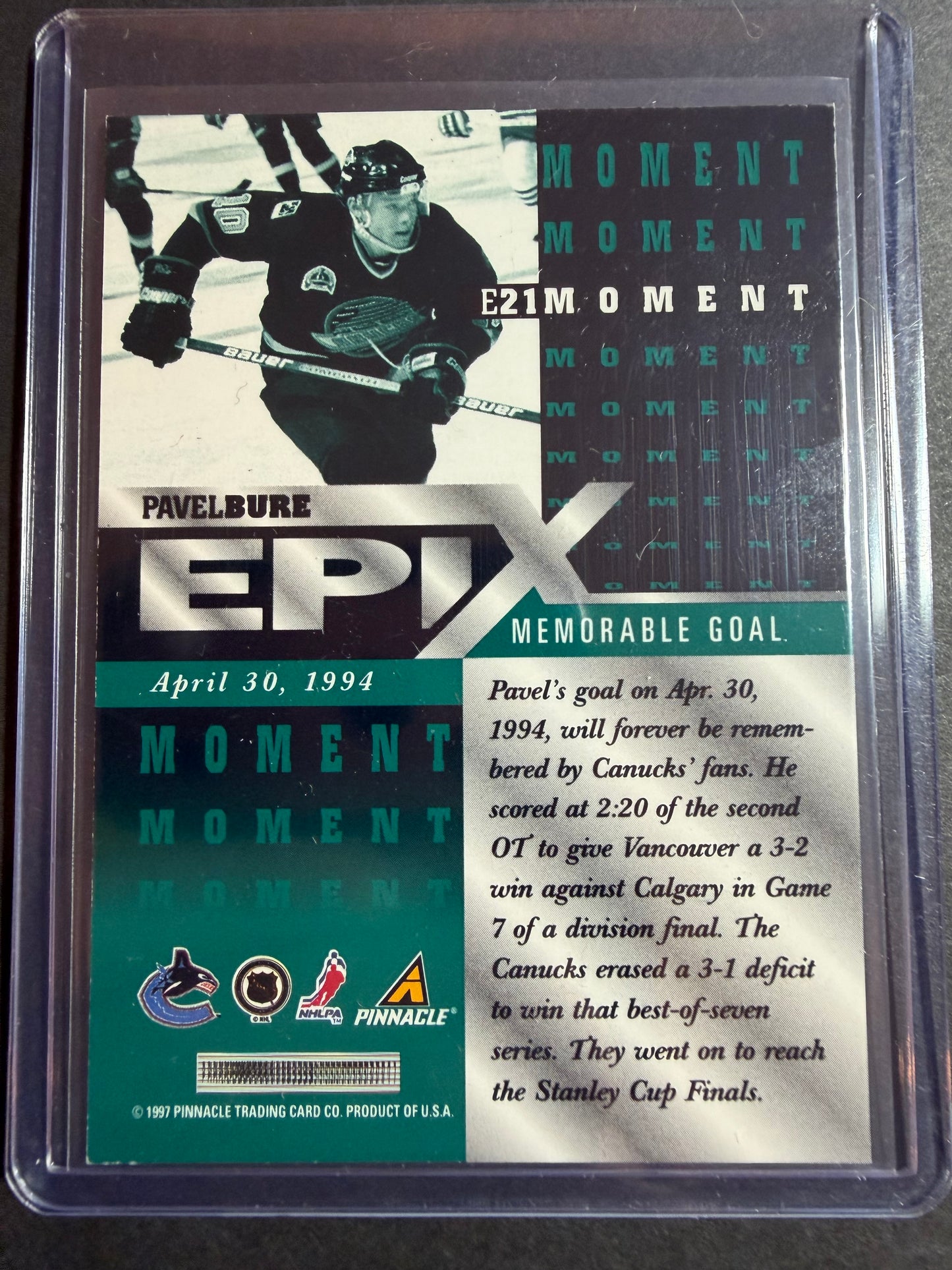 PAVEL BURE - 1997 Pinnacle Epix COMPLETE SET, w/ Moment, Season, Game, Play