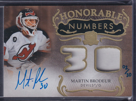 MARTIN BRODEUR - 2023 The Cup Honorable Numbers Auto Patch #HR-BR, /30