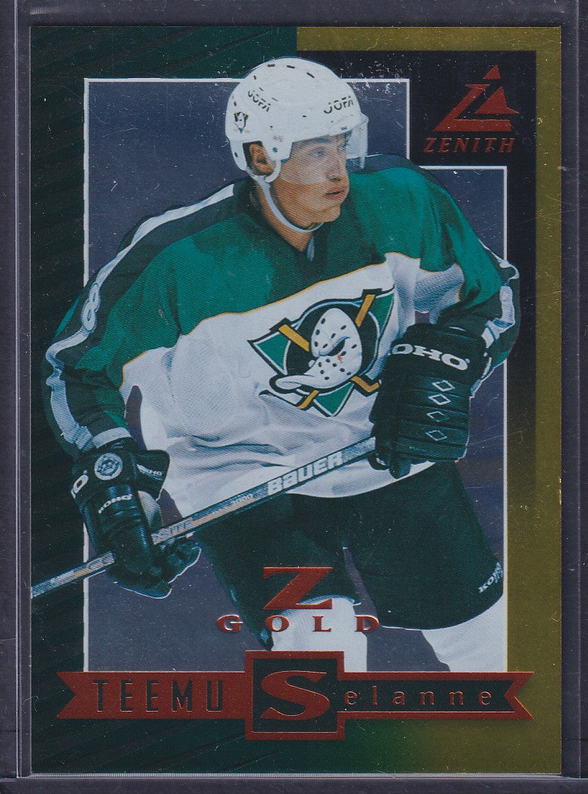 TEEMU SELANNE - 1997 Pinnacle Zenith Z Gold #24, 99/100