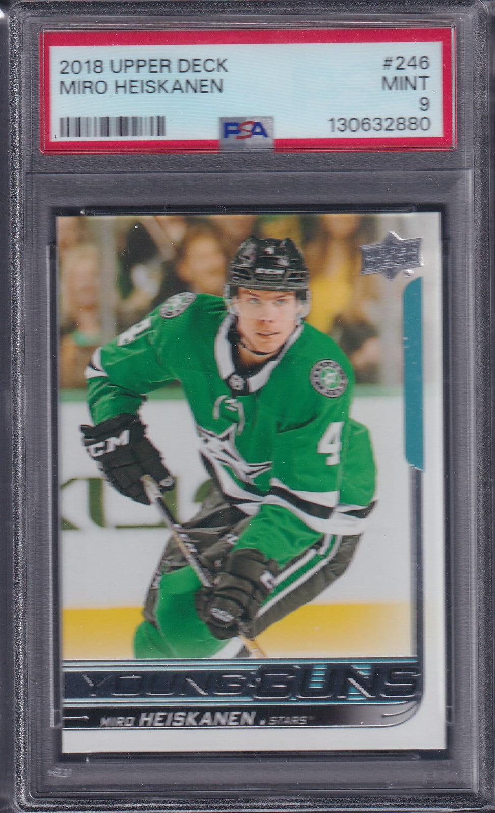 MIRO HEISKANEN - 2018 Upper Deck Young Guns #246, PSA 9