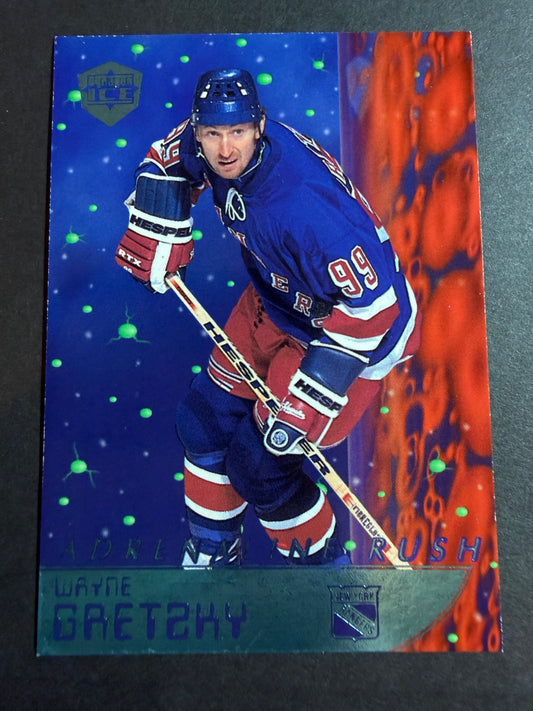 WAYNE GRETZKY - 1998 Pacific Dynagon Ice Adrenaline Rush ICE BLUE, Print Run 10