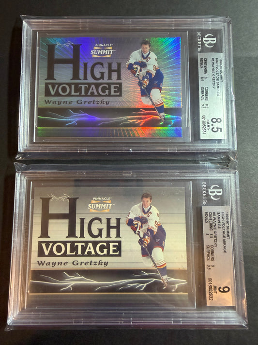 WAYNE GRETZKY - 1996 Pinnacle Summit High Voltage EXECUTIVE Promo xxx/600, xxxx/1500, BGS Slabs