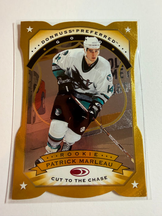 PATRICK MARLEAU - 1997 Donruss Pref Cut to the Chase Gold Die Cut Rookie #150