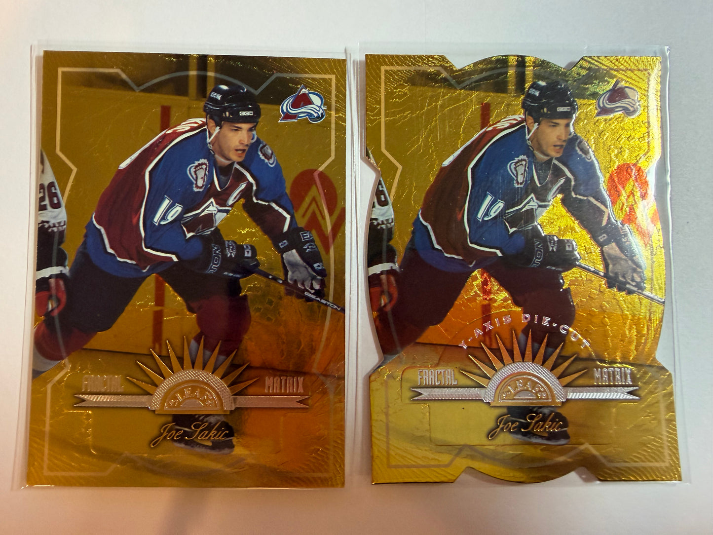 JOE SAKIC - 1997 Donruss Leaf Fractal Matrix Y Axis w/ Die Cut #35, /200, /250
