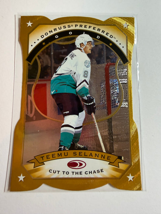 TEEMU SELANNE - 1997 Donruss Preferred Cut to the Chase Gold Die Cut #95
