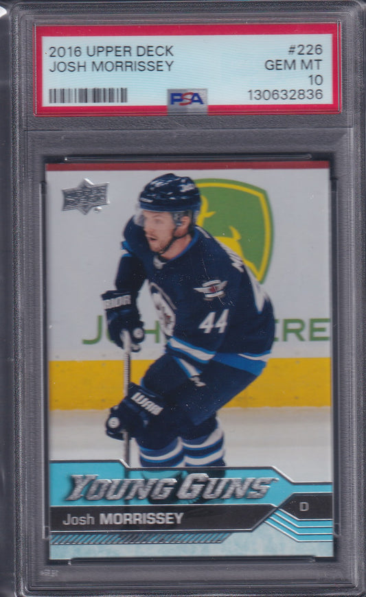 JOSH MORRISSEY - 2016 Upper Deck Young Guns #226, PSA 10