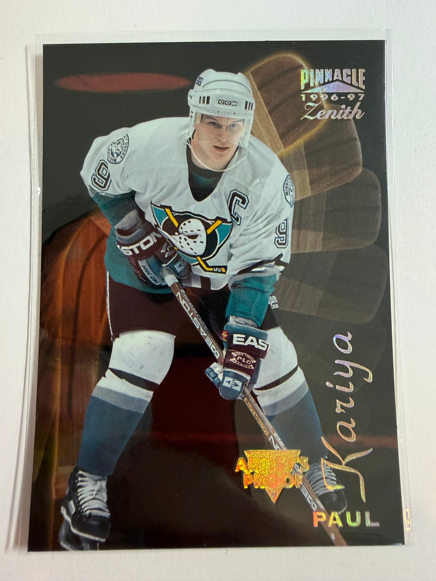 PAUL KARIYA - 1996 Pinnacle Zenith Artist's Proof #90