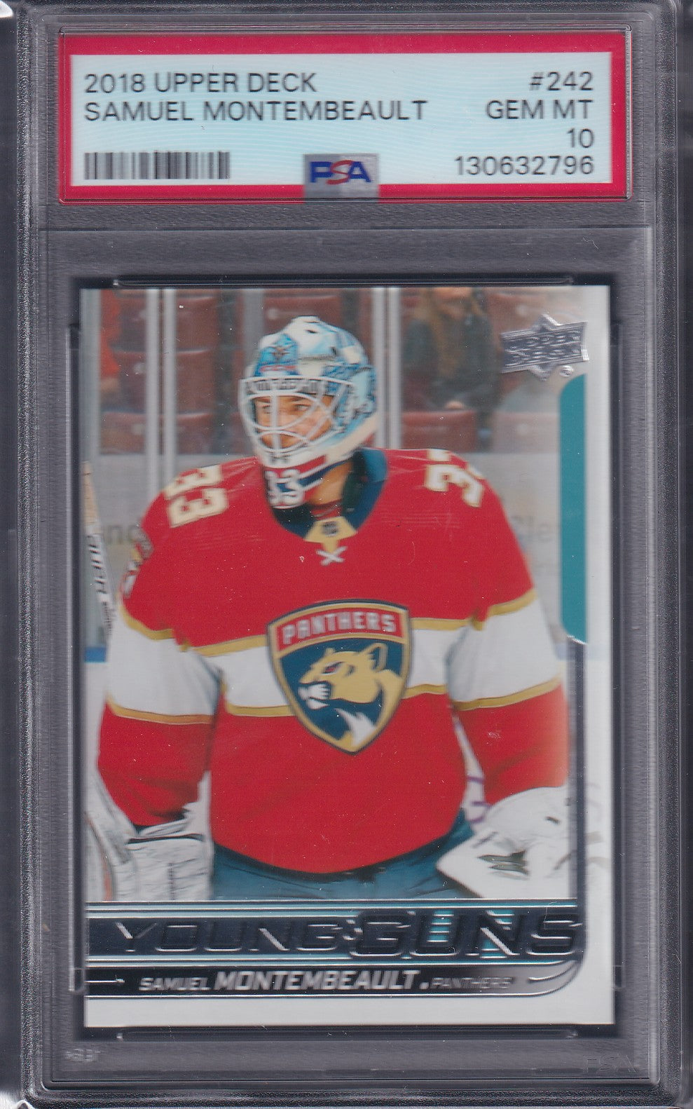 SAMUEL MONTEMBEAULT - 2018 Upper Deck Young Guns #242, PSA 10