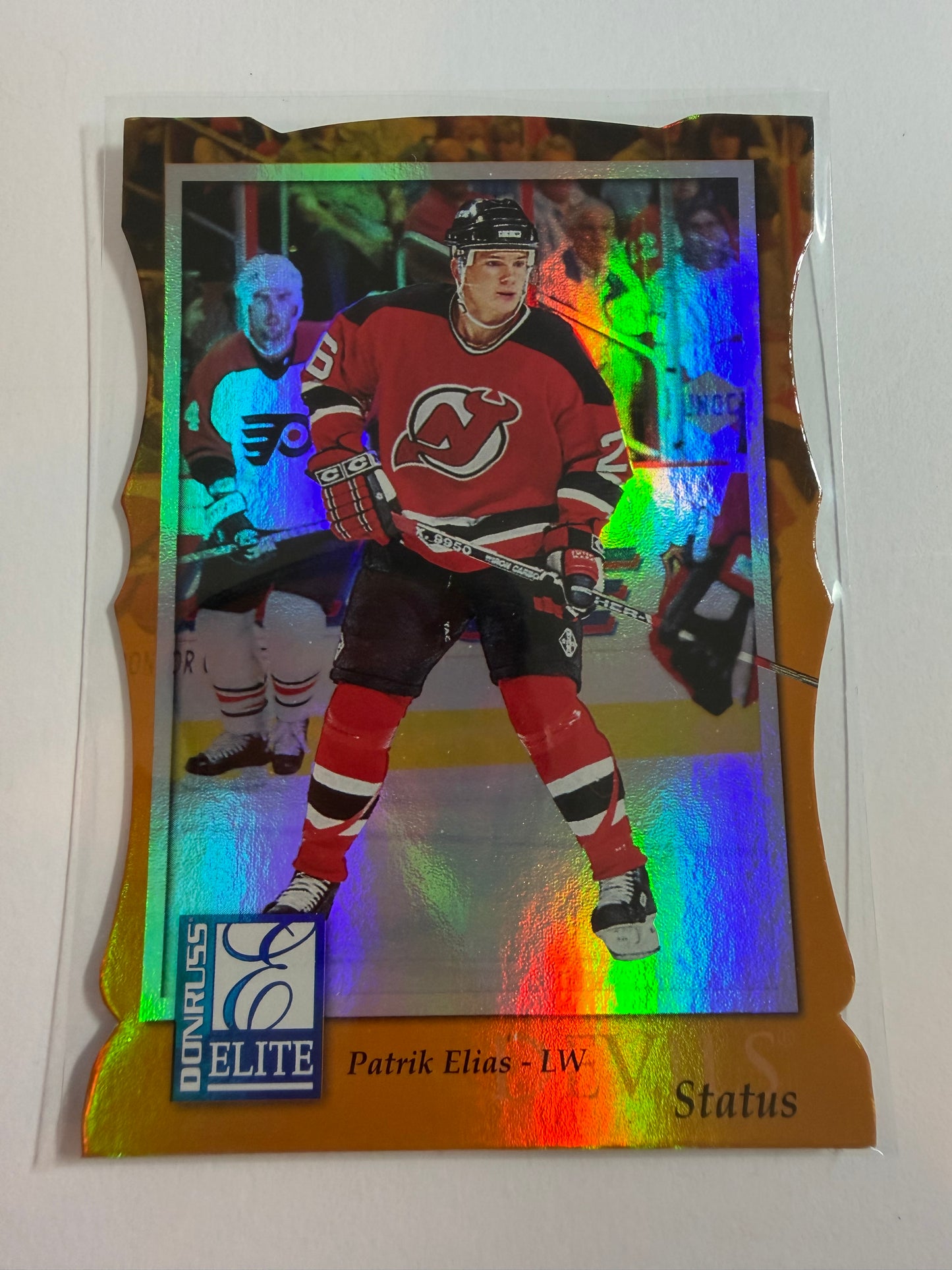 PATRIK ELIAS - 1997 Donruss Elite Status Die Cut #65, xxx/100