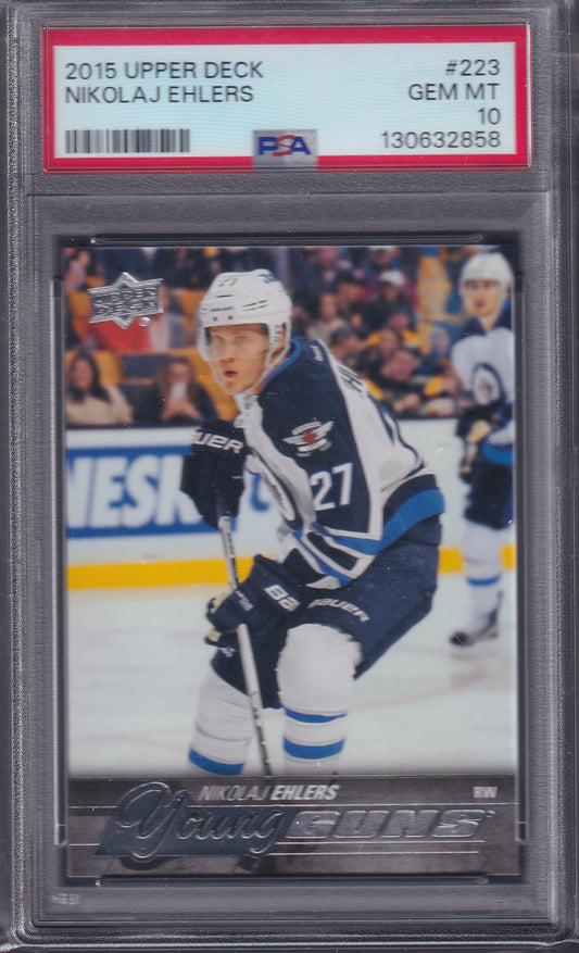 NIKOLAJ EHLERS - 2015 Upper Deck Young Guns #223, PSA 10
