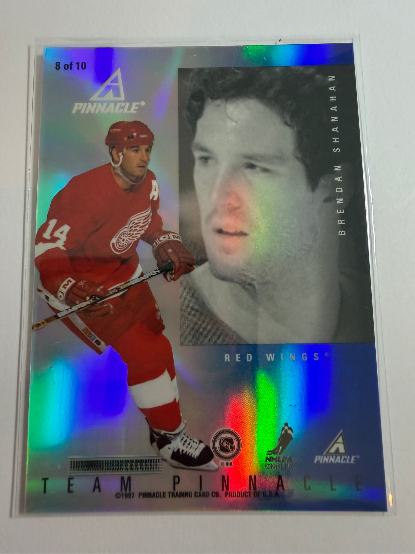 SHANAHAN / LECLAIR - 1997 Team Pinnacle Mirror REFRACTOR Parallel #8, SSP