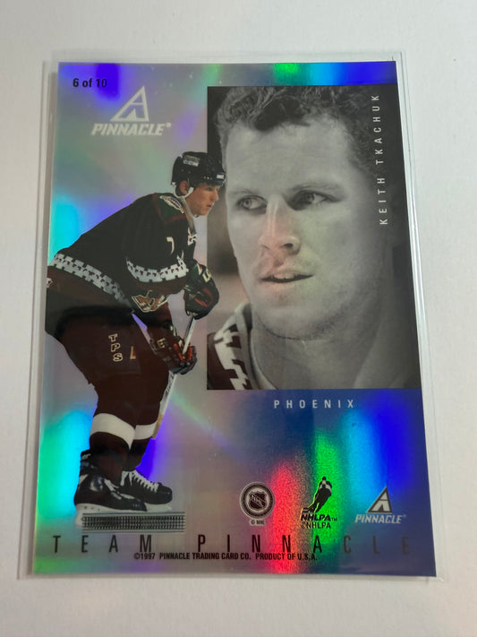 TKACHUK / JAGR - 1997 Team Pinnacle Mirror REFRACTOR Parallel #6, SSP
