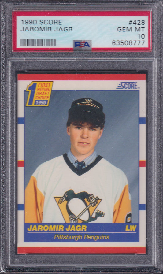 JAROMIR JAGR - 1990 Score Rookie #428, PSA 10