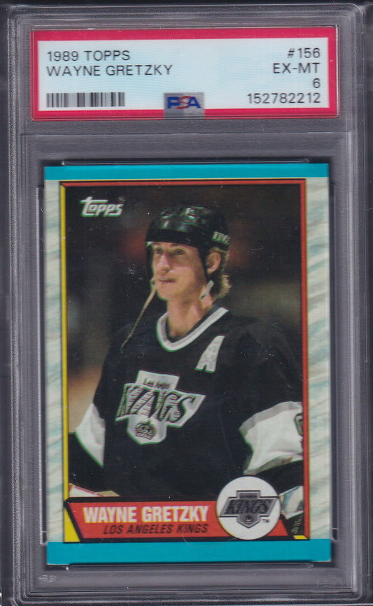 WAYNE GRETZKY - 1989 Topps #156, PSA 6