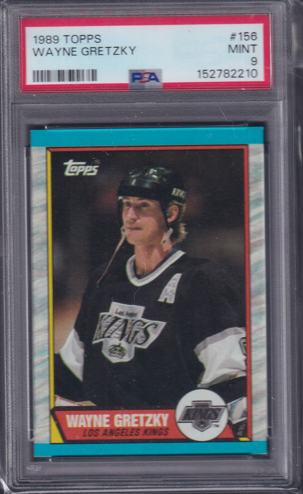 WAYNE GRETZKY - 1989 Topps #156, PSA 9