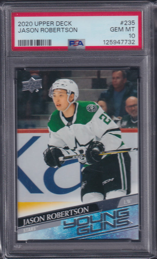 JASON ROBERTSON - 2020 Upper Deck Young Guns #235, PSA 10