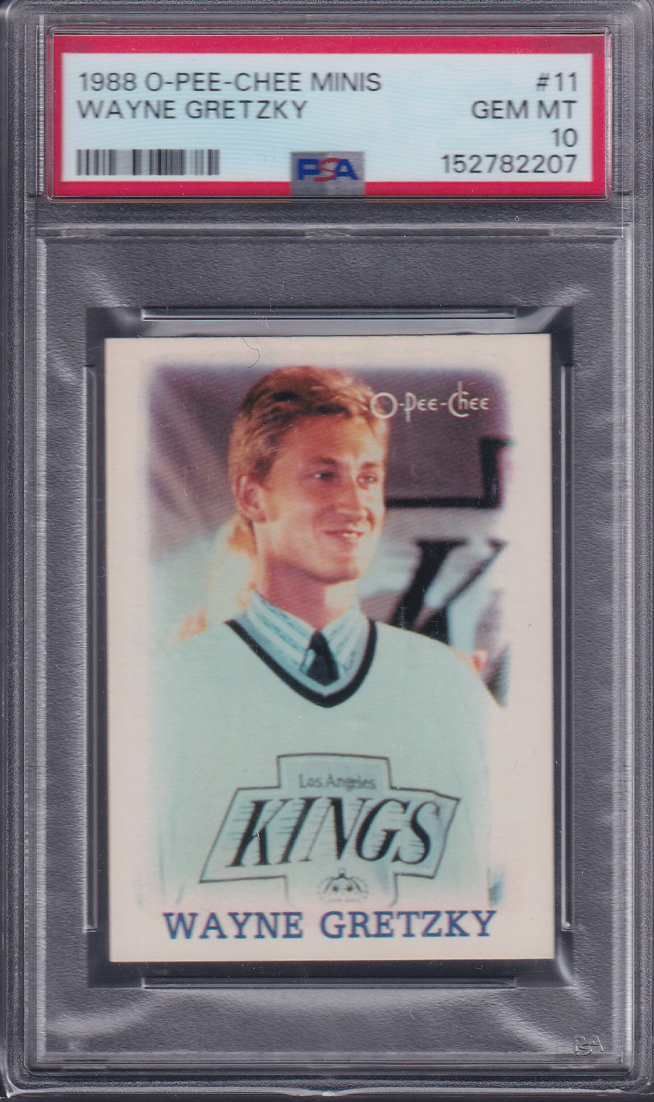 WAYNE GRETZKY - 1988 O-Pee-Chee Minis #11, PSA 10
