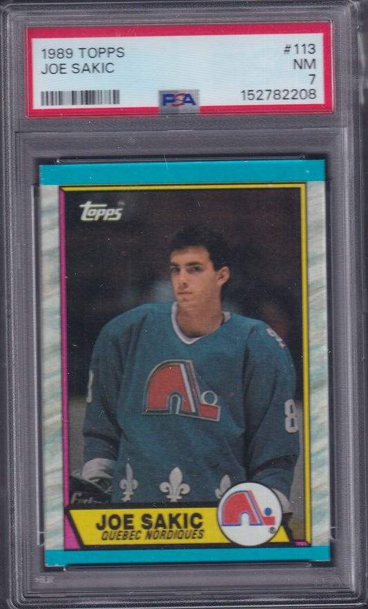 JOE SAKIC - 1989 Topps Rookie #113, PSA 7