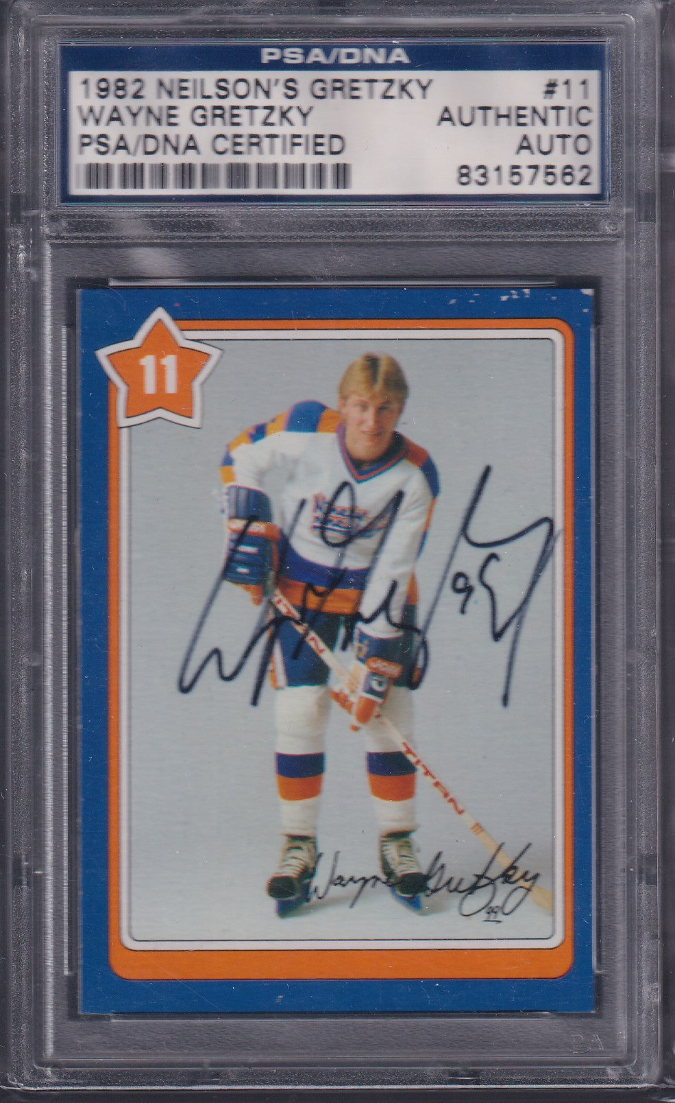 WAYNE GRETZKY - 1982 Neilson's Gretzky AUTO #11, PSA/DNA Authentic