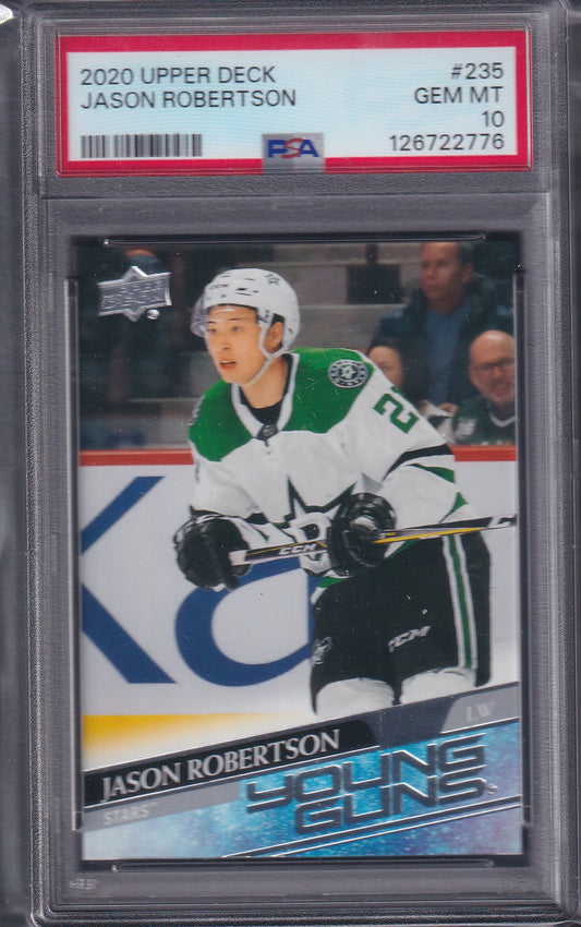 JASON ROBERTSON - 2020 Upper Deck Young Guns #235, PSA 10