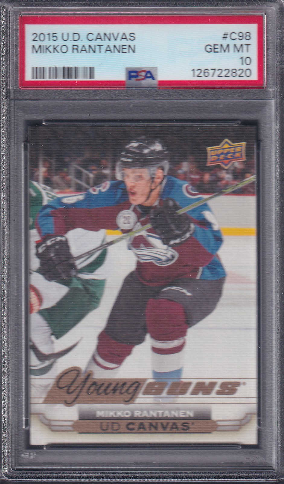 MIKKO RANTANEN - 2015 Upper Deck Young Guns Canvas #C98, PSA 10