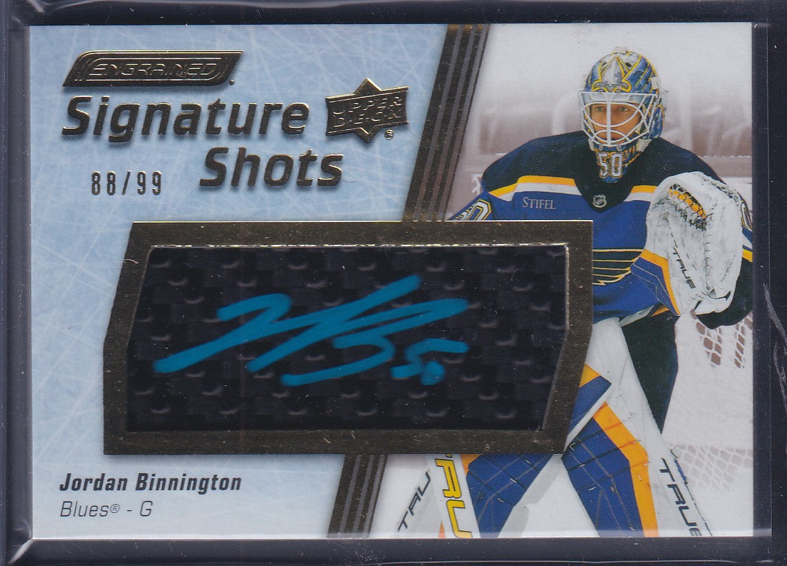 JORDAN BINNINGTON - 2023 Upper Deck Engrained Signature Shots Auto #SS-JB, /99