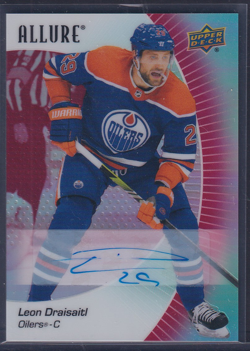 LEON DRAISAITL - 2023 Upper Deck Allure RED RAINBOW AUTO #13