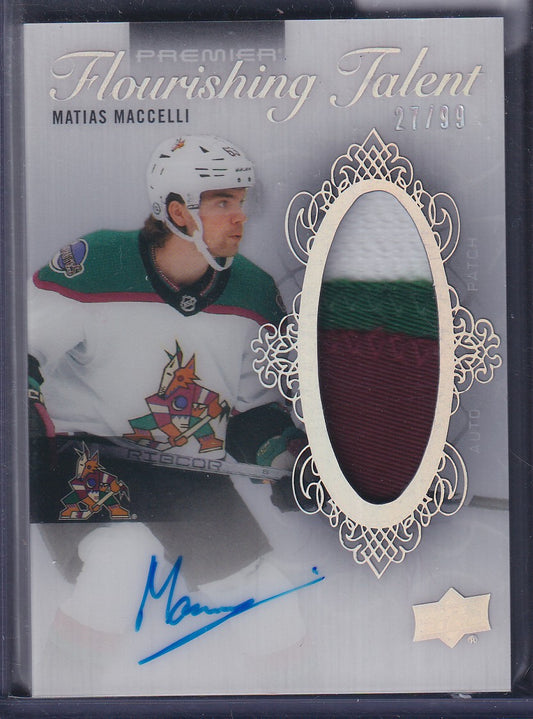 MATIAS MACCELLI - 2023 UD Premier Flourishing Talent Auto Patch #FT-MC, /99