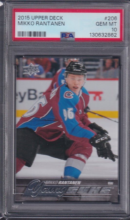 MIKKO RANTANEN - 2015 Upper Deck Young Guns #206, PSA 10
