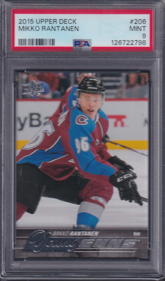 MIKKO RANTANEN - 2015 Upper Deck Young Guns #206, PSA 9
