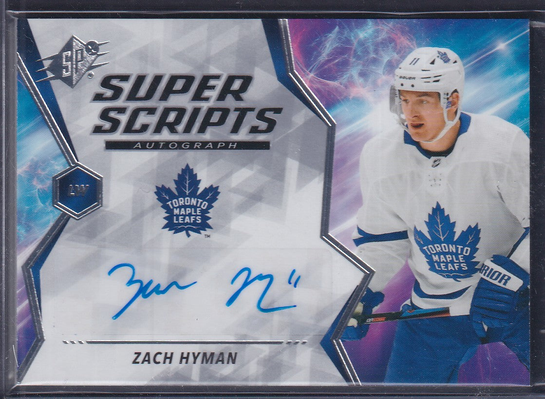 ZACH HYMAN - 2020 Upper Deck SPx Super Scripts Auto #S-ZH