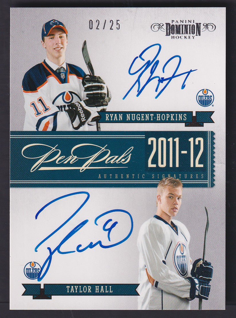NUGENT-HOPKINS / HALL - 2011 Panini Dominion Pen Pals Dual Auto #NH, /25