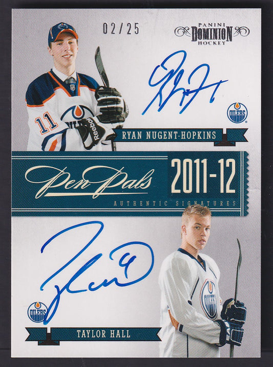 NUGENT-HOPKINS / HALL - 2011 Panini Dominion Pen Pals Dual Auto #NH, /25