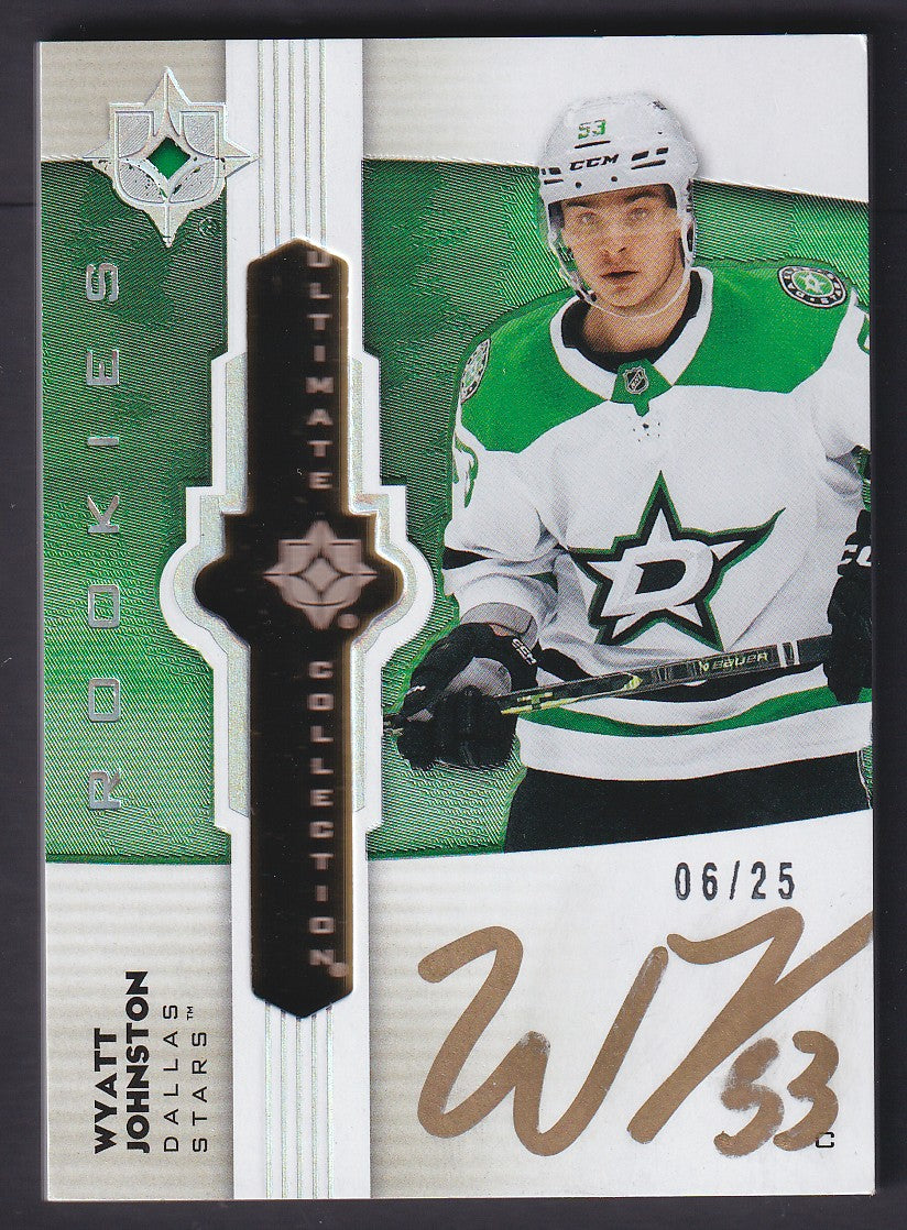 WYATT JOHNSTON - 2022 UD Ultimate Rookies Auto #UE-WJ, /25
