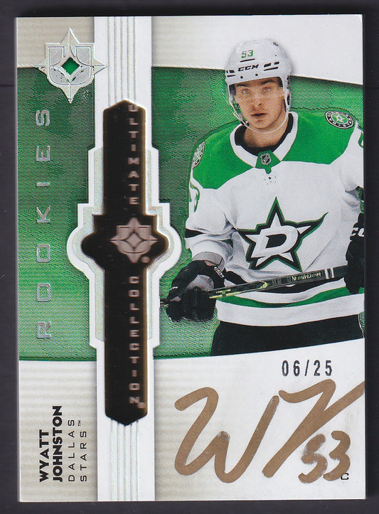 WYATT JOHNSTON - 2022 UD Ultimate Rookies Auto #UE-WJ, /25