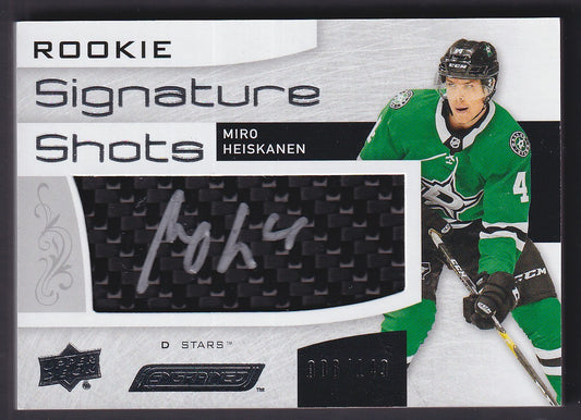 MIRO HEISKANEN - 2018 Upper Deck Engrained Rookie Signature Shots #RSS-MH, /149