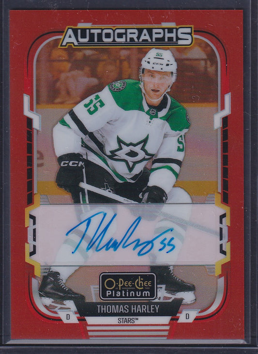 THOMAS HARLEY - 2025 O-Pee-Chee Platinum Autographs RED RAINBOW #RA-TH
