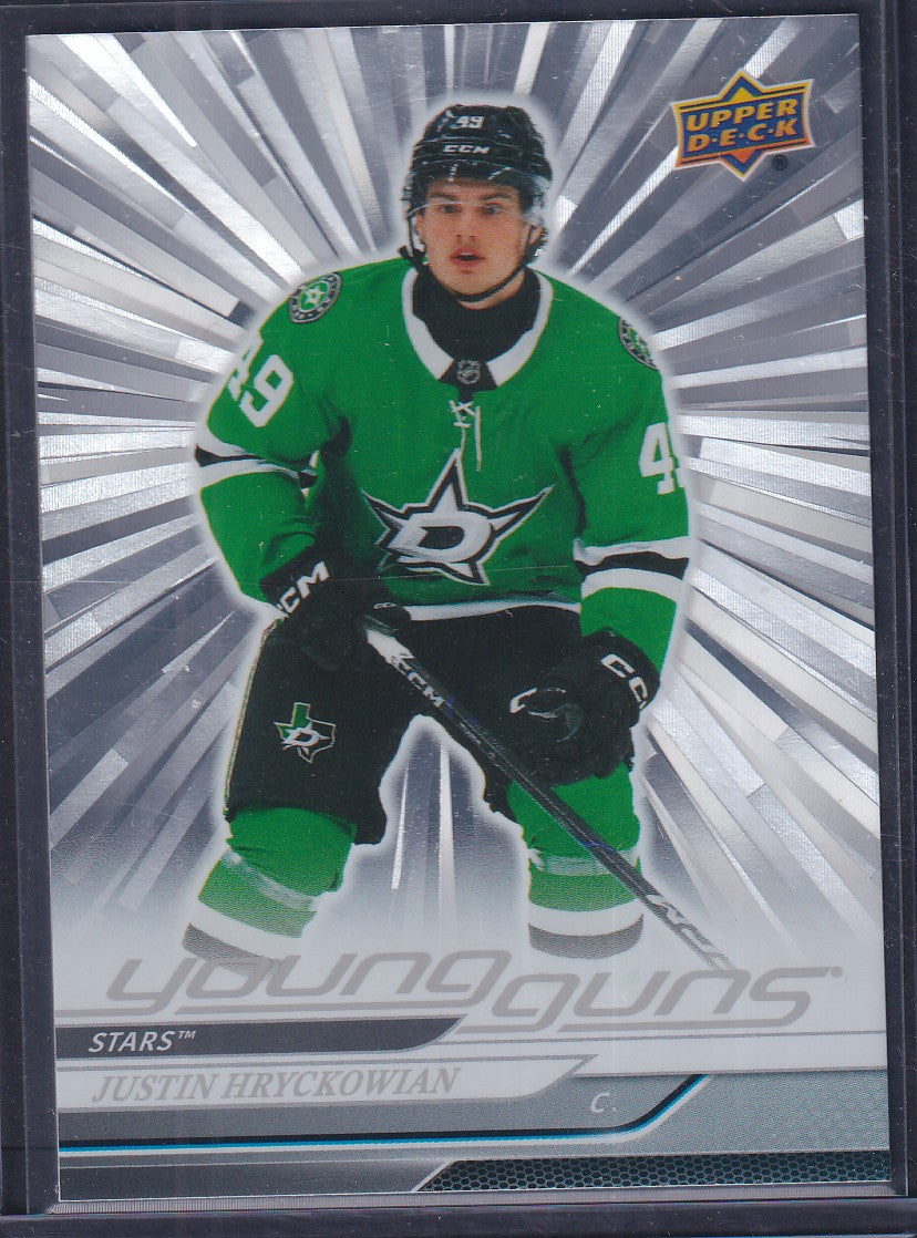 JUSTIN HRYCKOWIAN - 2024 Upper Deck Young Guns SILVER OUTBURST #723
