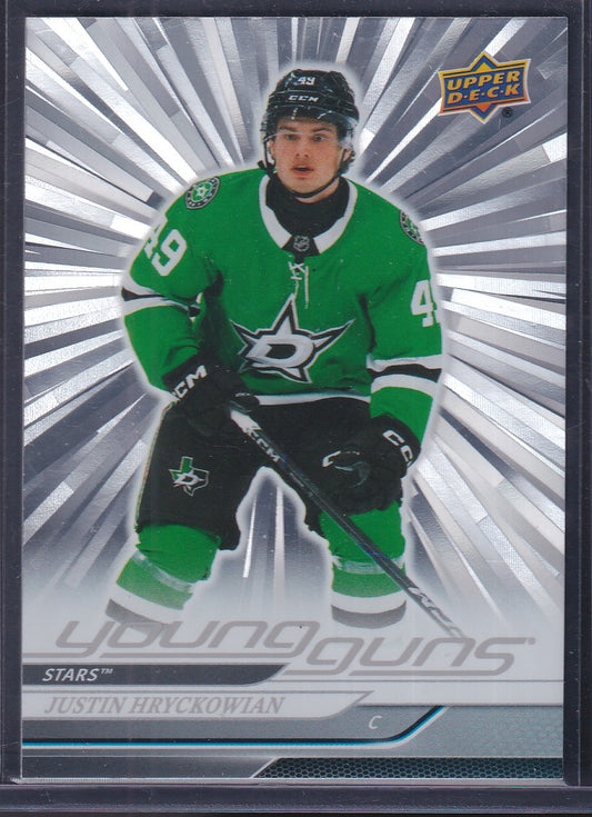 JUSTIN HRYCKOWIAN - 2024 Upper Deck Young Guns SILVER OUTBURST #723
