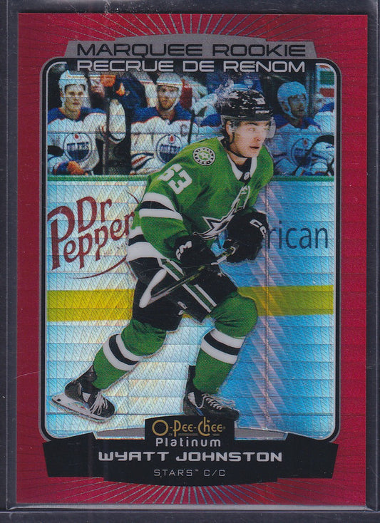 WYATT JOHNSTON - 2022 O-Pee-Chee Platinum Marquee Rookie RED PRISM #294, /199