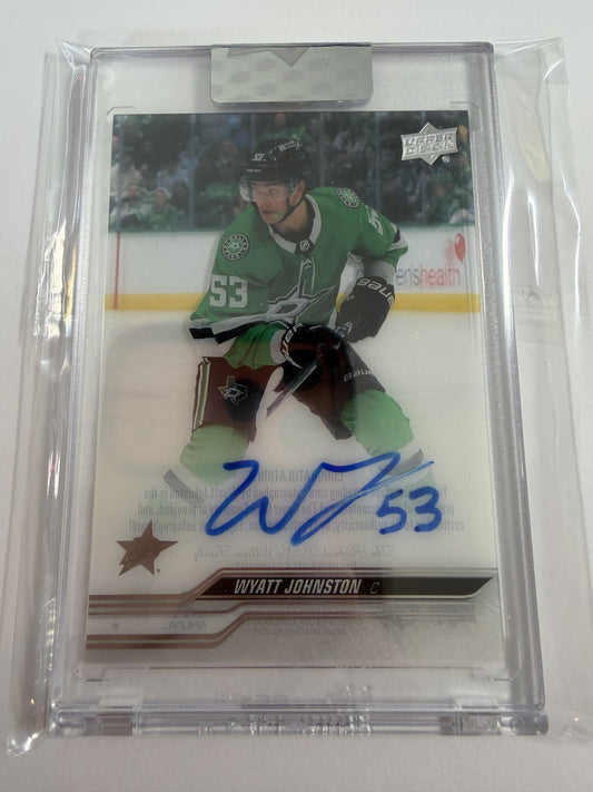 WYATT JOHNSTON - 2023 Upper Deck Clear Cut Auto #CC-WJ